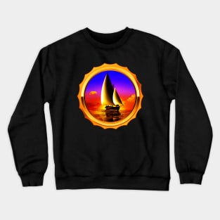 Boat in serene Crewneck Sweatshirt